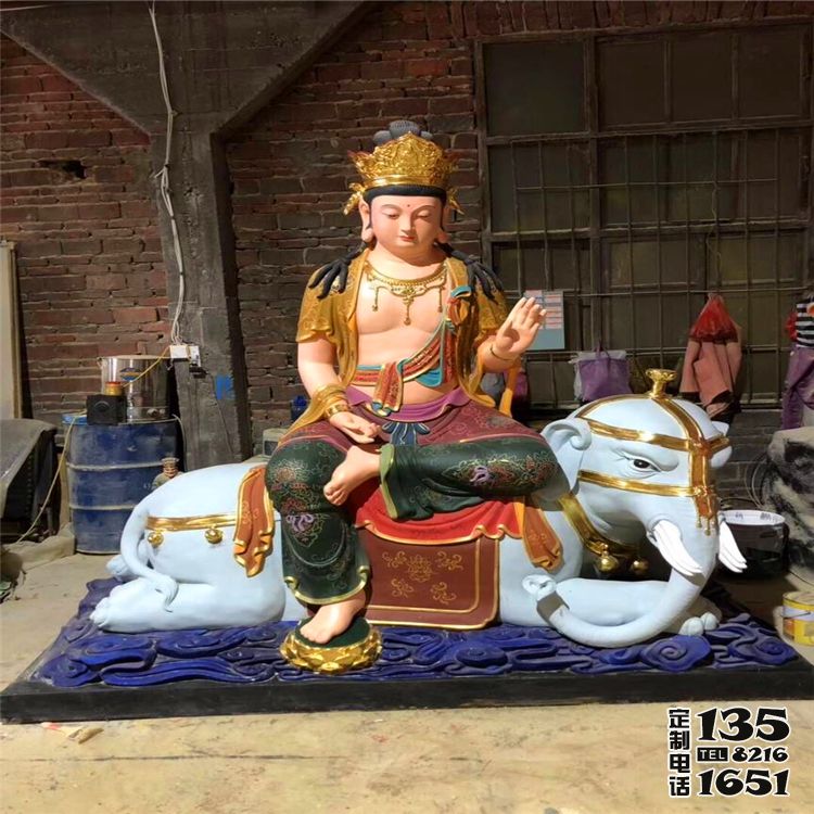 樹脂彩繪寺廟菩薩文殊普賢雕塑 樹脂彩繪寺廟菩薩文殊普賢雕塑