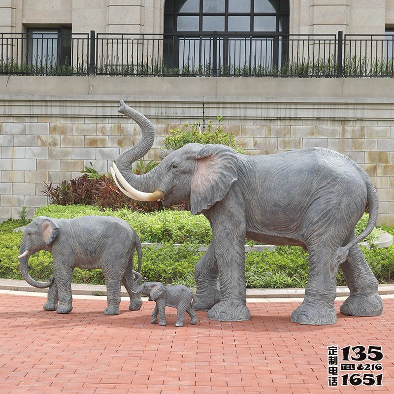 別墅景區(qū)玻璃鋼仿真動物大象雕塑 別墅景區(qū)玻璃鋼仿真動物大象雕塑